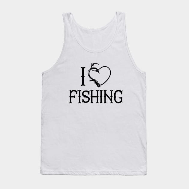 I Love Fishing Tank Top by Cherrific